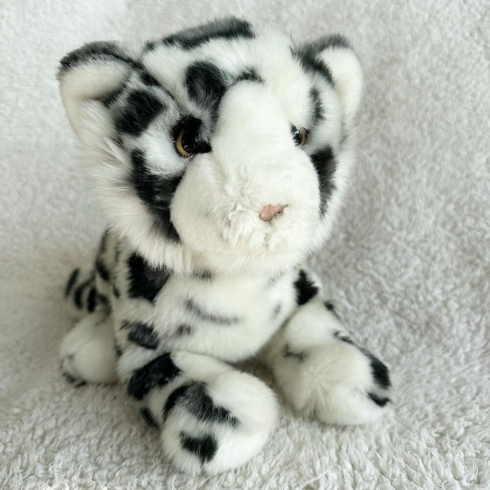 Douglas Snow Leopard Irbis Cub Stuffed Animal Plush 2015 White Black 14" #1872
